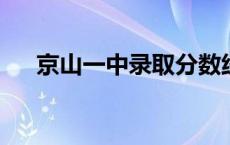 京山一中录取分数线2023（京山一中）