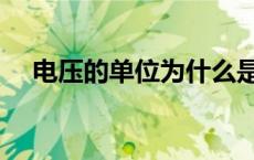 电压的单位为什么是伏特（电压的单位）