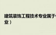 建筑装饰工程技术专业属于什么大类（建筑装饰工程技术专业）