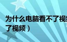 为什么电脑看不了视频原图（为什么电脑看不了视频）
