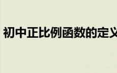 初中正比例函数的定义（正比例函数的定义）