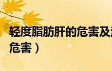 轻度脂肪肝的危害及治疗方法（轻度脂肪肝的危害）