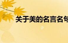 关于美的名言名句（关于美的诗句）