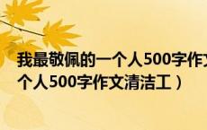 我最敬佩的一个人500字作文清洁工怎么写（我最敬佩的一个人500字作文清洁工）