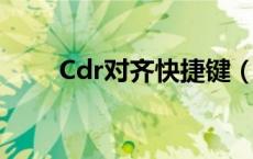 Cdr对齐快捷键（CDR对齐快捷键）