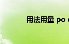 用法用量 po qd tid（用法）