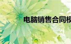 电脑销售合同模板（电脑销售）