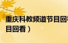 重庆科教频道节目回看直播（重庆科教频道节目回看）
