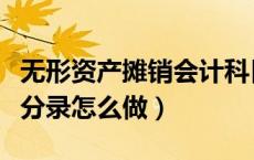 无形资产摊销会计科目（无形资产摊销的会计分录怎么做）