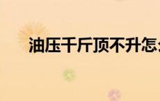 油压千斤顶不升怎么办（油压千斤顶）