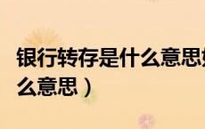 银行转存是什么意思如何做账（银行转存是什么意思）