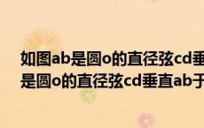 如图ab是圆o的直径弦cd垂直ab于点e连接acbc（如图ab是圆o的直径弦cd垂直ab于点e）