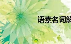 语素名词解释（语素）