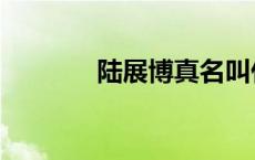 陆展博真名叫什么（陆展博）