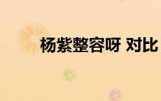 杨紫整容呀 对比 前后照片（杨紫）