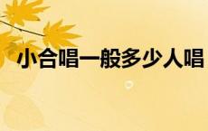 小合唱一般多少人唱（小合唱一般多少人）