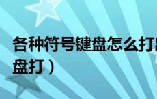 各种符号键盘怎么打出来（常用符号怎么用键盘打）