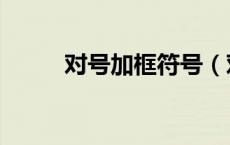 对号加框符号（对的符号加个框）