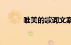 唯美的歌词文案（唯美的歌词）
