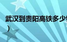 武汉到贵阳高铁多少钱一张（武汉到贵阳高铁）