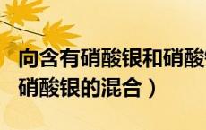 向含有硝酸银和硝酸铜（往80g含有硝酸铜和硝酸银的混合）