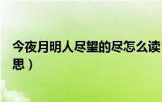 今夜月明人尽望的尽怎么读（今夜月明人尽望的尽是什么意思）