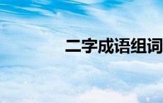 二字成语组词（成组词2字）