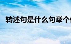 转述句是什么句举个例子（转述句是什么）