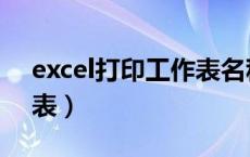 excel打印工作表名称（excel打印所有工作表）