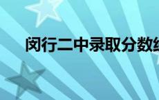 闵行二中录取分数线2021（闵行二中）