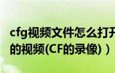 cfg视频文件怎么打开（怎样才能播放cfr格式的视频(CF的录像)）
