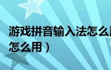 游戏拼音输入法怎么用不了（游戏拼音输入法怎么用）
