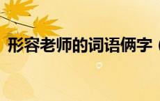 形容老师的词语俩字（形容老师的词语2字）