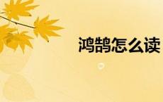 鸿鹄怎么读（鹄怎么读）
