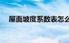 屋面坡度系数表怎么算（屋面坡度系数）