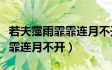 若夫霪雨霏霏连月不开什么意思（若夫霪雨霏霏连月不开）