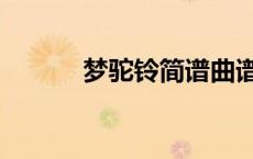 梦驼铃简谱曲谱（梦驼铃简谱）