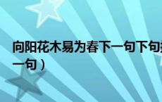 向阳花木易为春下一句下句接什么话好（向阳花木易为春下一句）
