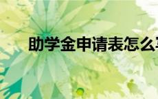 助学金申请表怎么写（申请表怎么写）
