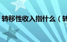 转移性收入指什么（转移性收入是什么意思）