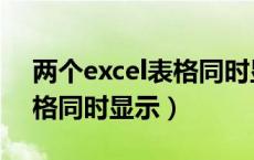 两个excel表格同时显示桌面（两个excel表格同时显示）