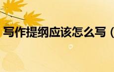 写作提纲应该怎么写（写作提纲是什么意思）