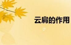 云肩的作用（云的作用）