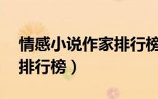情感小说作家排行榜前10名（言情小说作家排行榜）