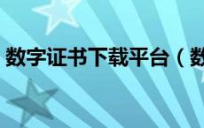 数字证书下载平台（数字证书下载安装官网）