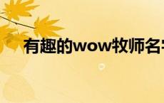 有趣的wow牧师名字（wow牧师名字）