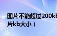 图片不能超过200kb怎么修改（怎么更改照片kb大小）