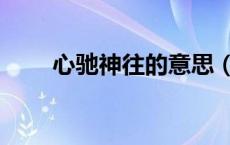 心驰神往的意思（顾影自怜的意思）