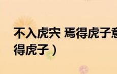不入虎宍 焉得虎子意思的故事（不入虎穴焉得虎子）