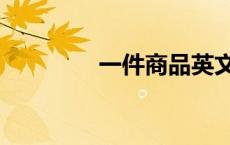 一件商品英文（商品英文）